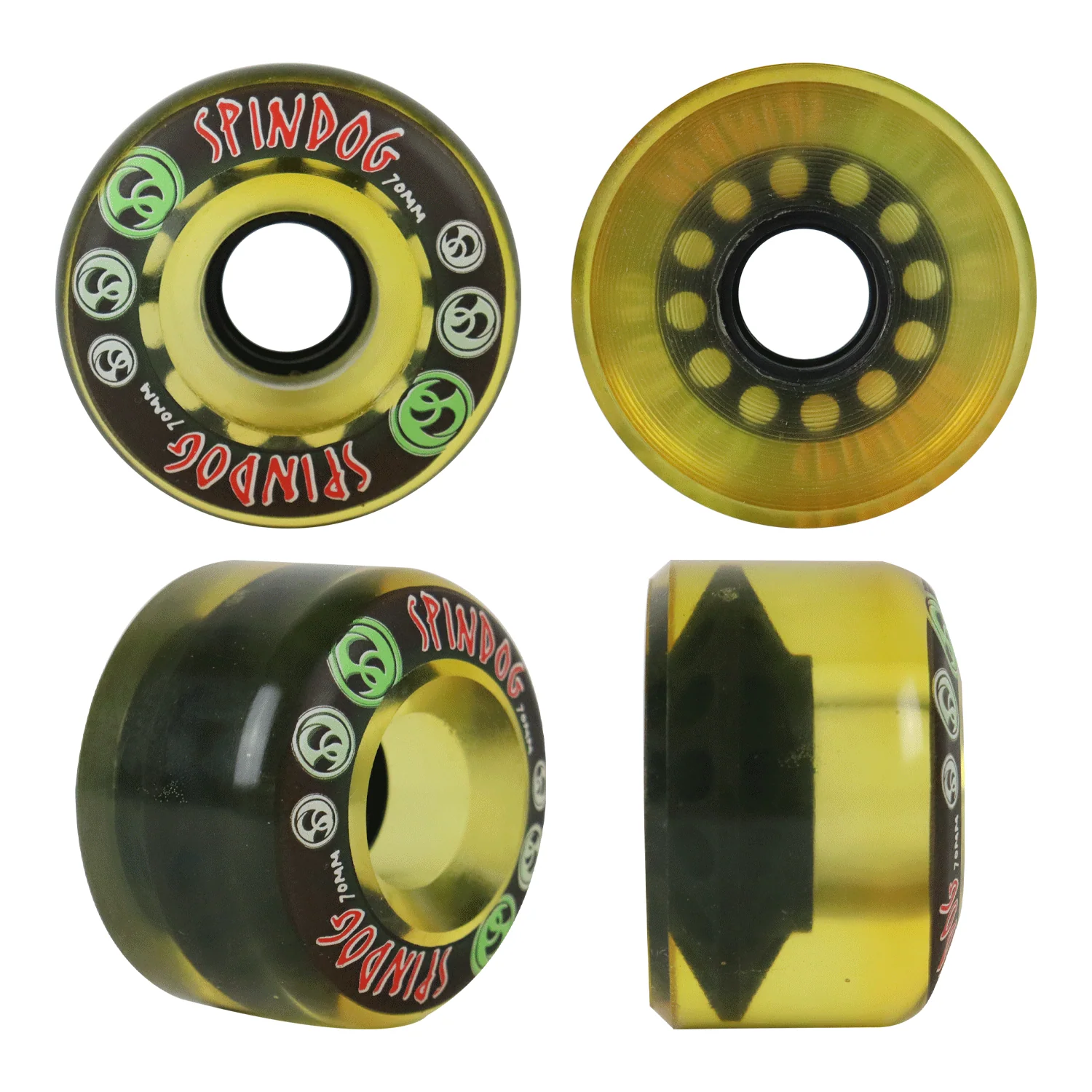 Longboard Wheels 70mm 82A Clear Rearset 