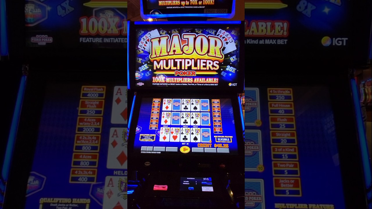 Major Multipliers video poker for the win 🏆. #videopoker #slot # ...