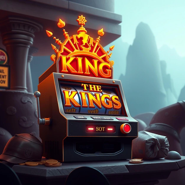A poster for the kings slot machine | Premium AI-generated image