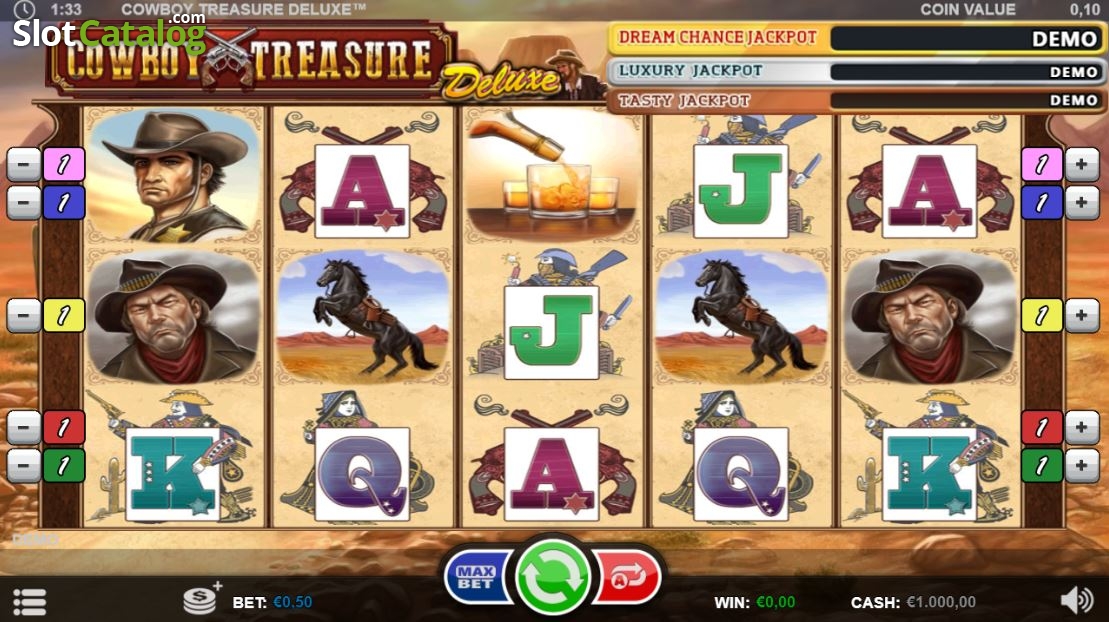 Cowboy Treasure Deluxe Slot - Free Demo & Game Review
