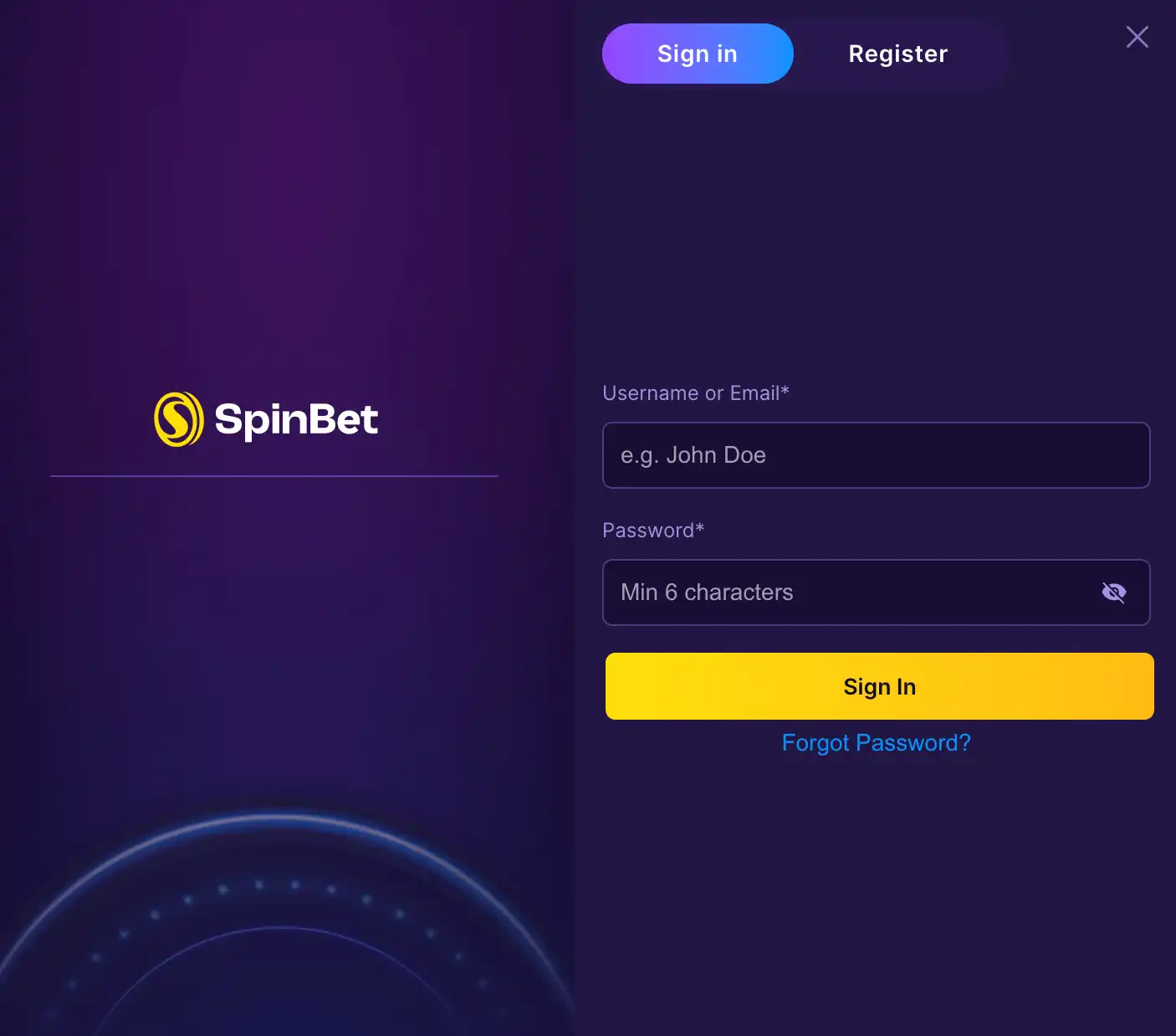 SpinBet Login, Sign In and Register for Aussie Online Players