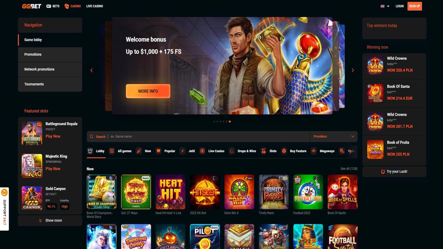 GGBet Casino Sportsbook Review 2024 - Match bonus up to $/€1,000