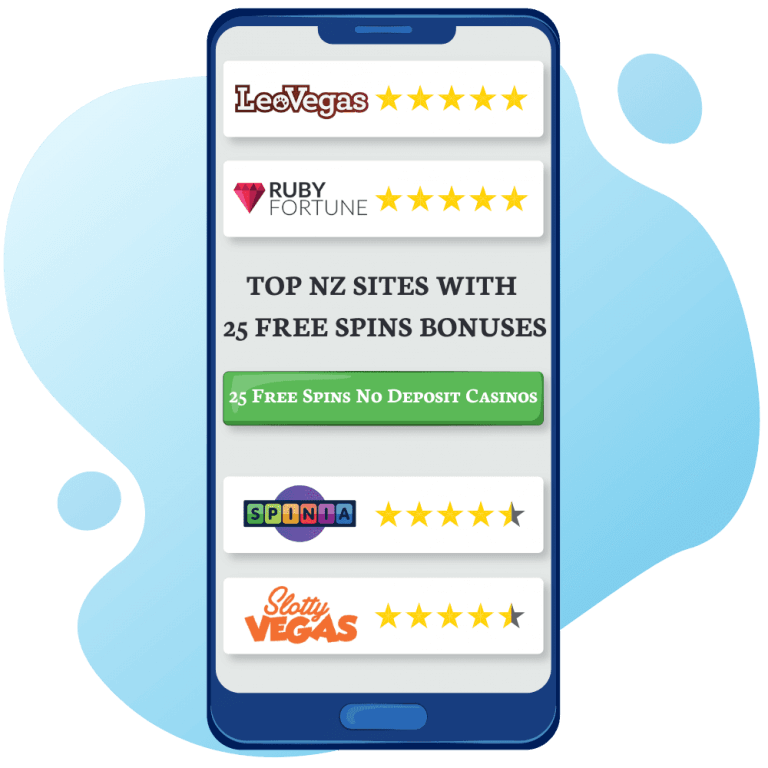 25 Free Spins No Deposit - Best Deals on Registration in NZ