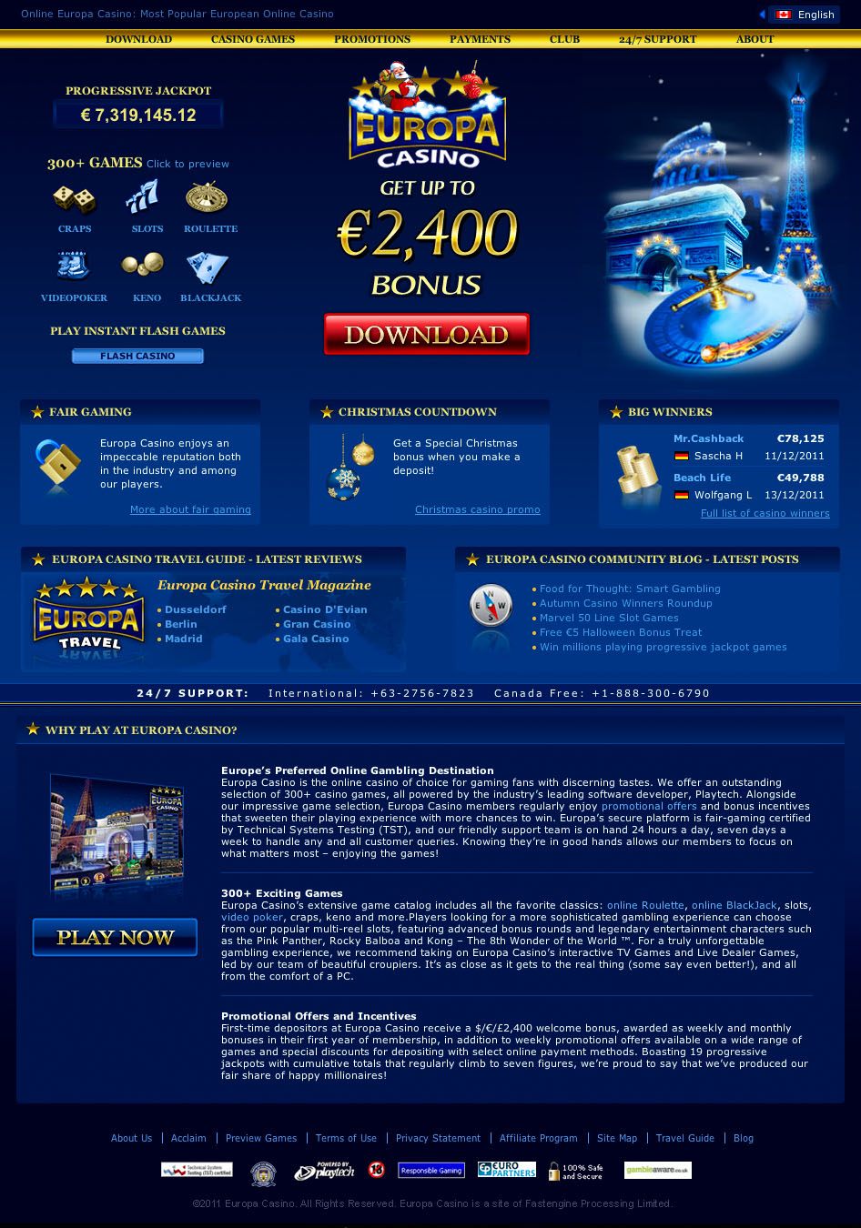 Europa Casino Review For 2023 - Exclusive AU$2,400 Bonus!