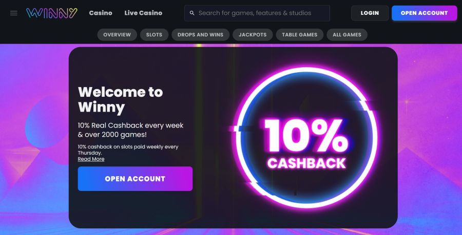 Winny Casino Expert Review ᐈ Get 10% Up To ∞ Bonus