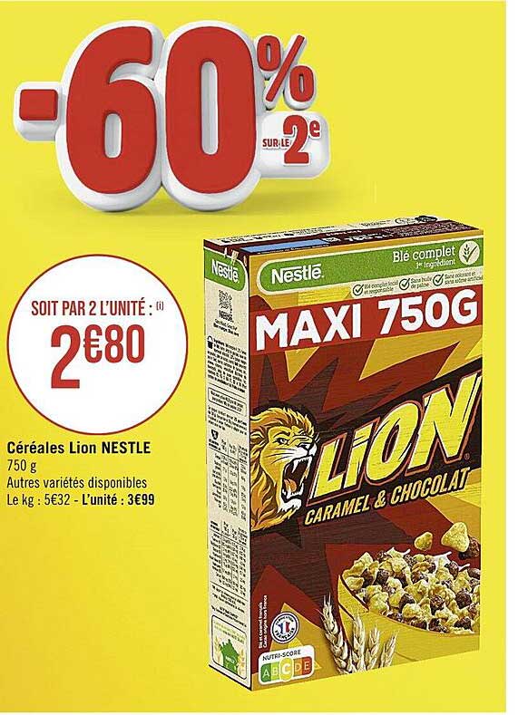 Promo Céréales Lion Nestlé chez Casino Supermarchés - iCatalogue.fr