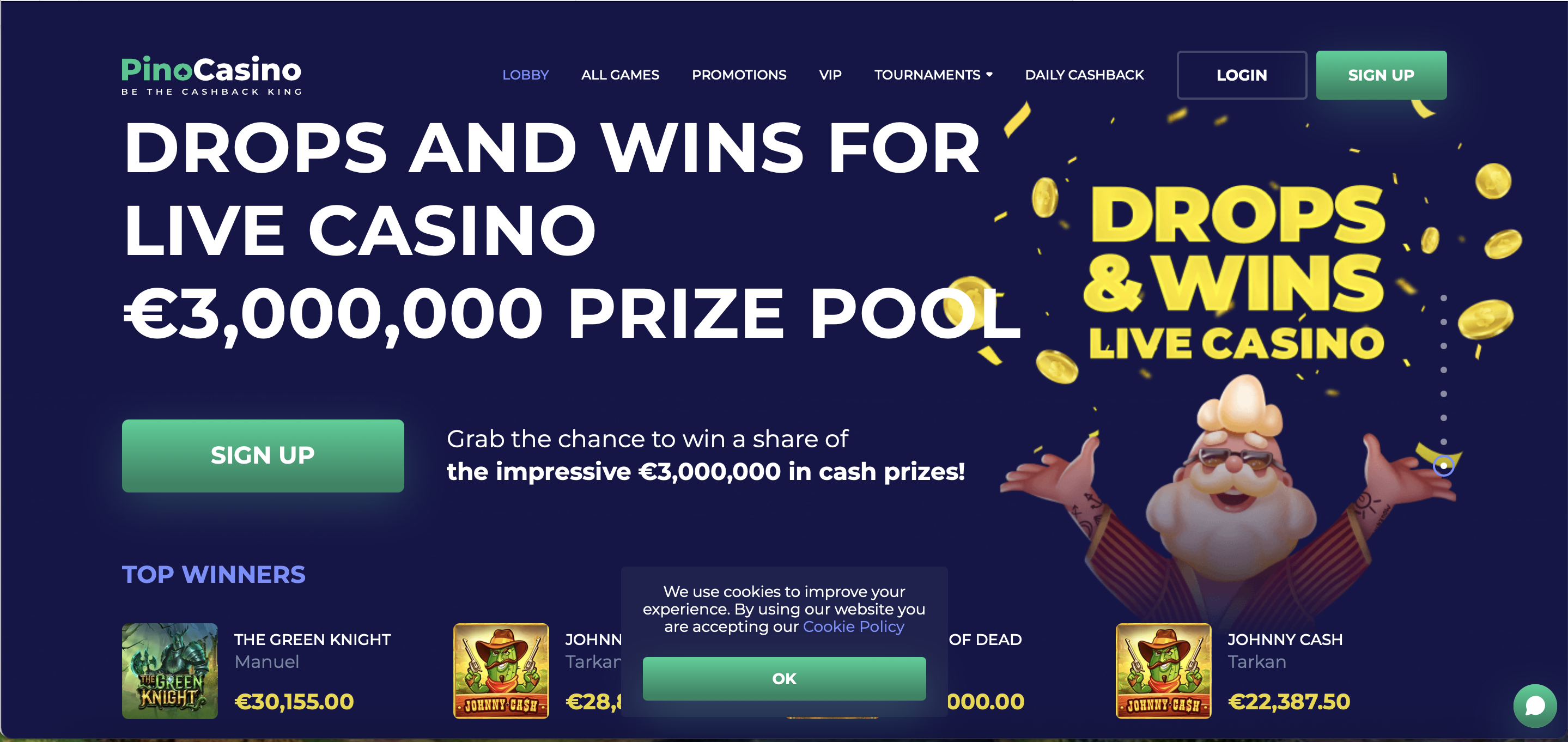 Pino Casino - | 100%/150$+150FS Welcome Bonus | Casinodaddy.com