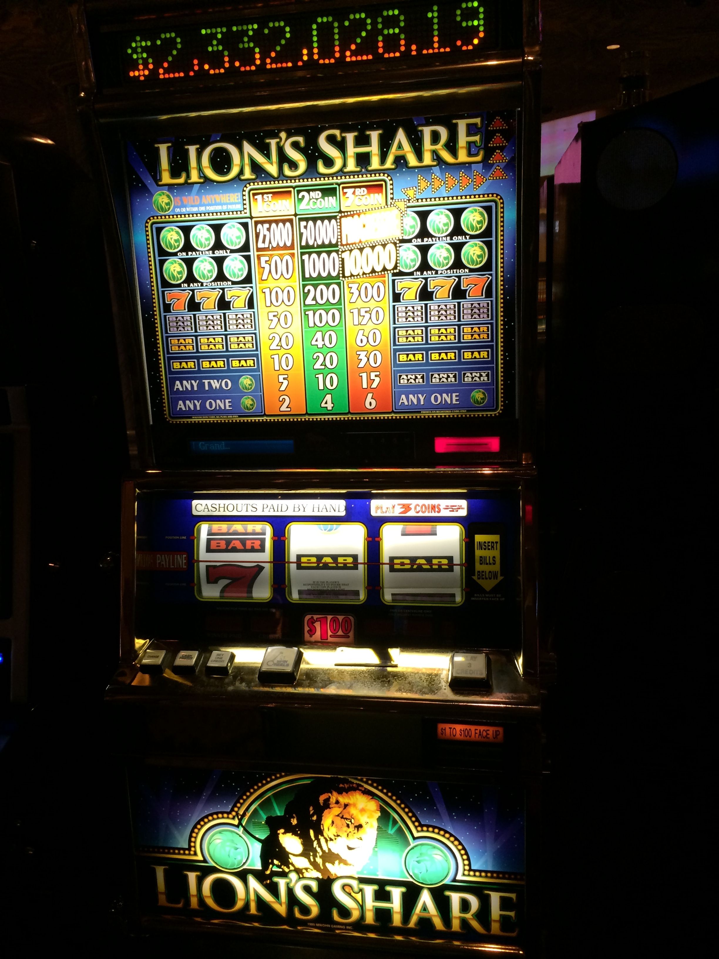 PatrickTravels Legendary Lion's Share MGM Grand Casino Slot Machine ...