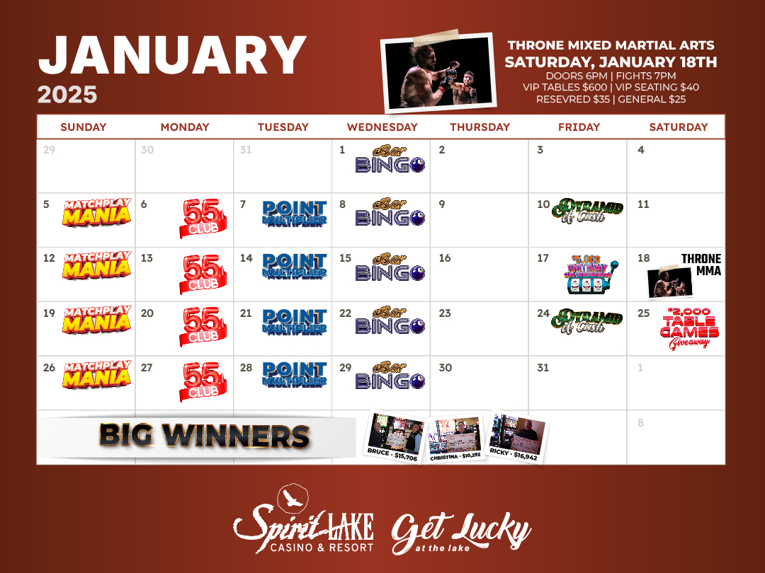 Promotions - Spirit Lake Casino