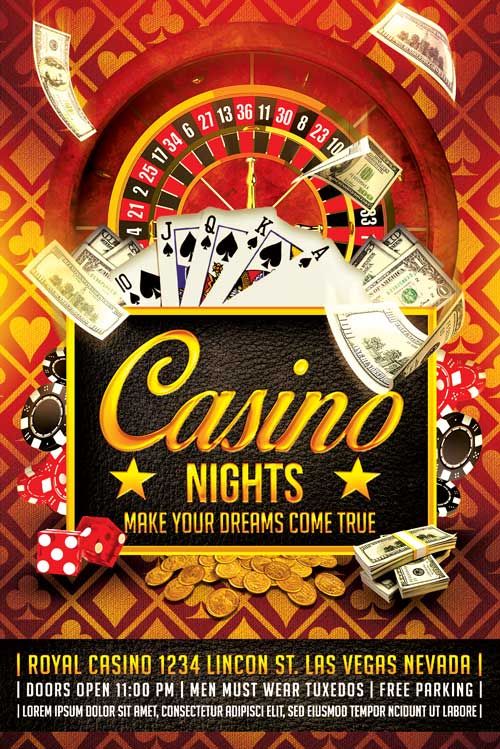 Casino Flyer Template • XtremeFlyers | Casino promotion, Casino night ...