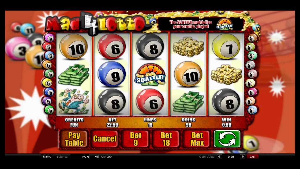 Mad 4 lotto - Online Slot from Castle Casino - YouTube