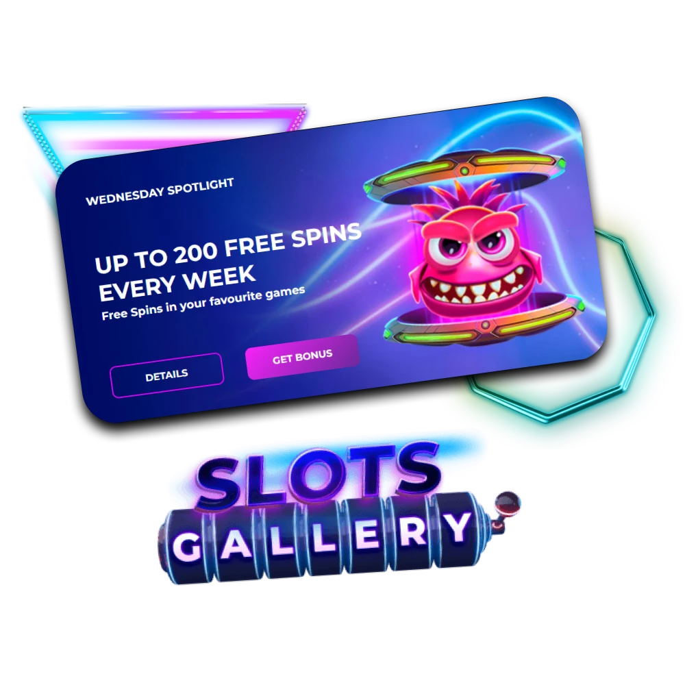 Slots Gallery 225 Free Spins Bonus for Casino