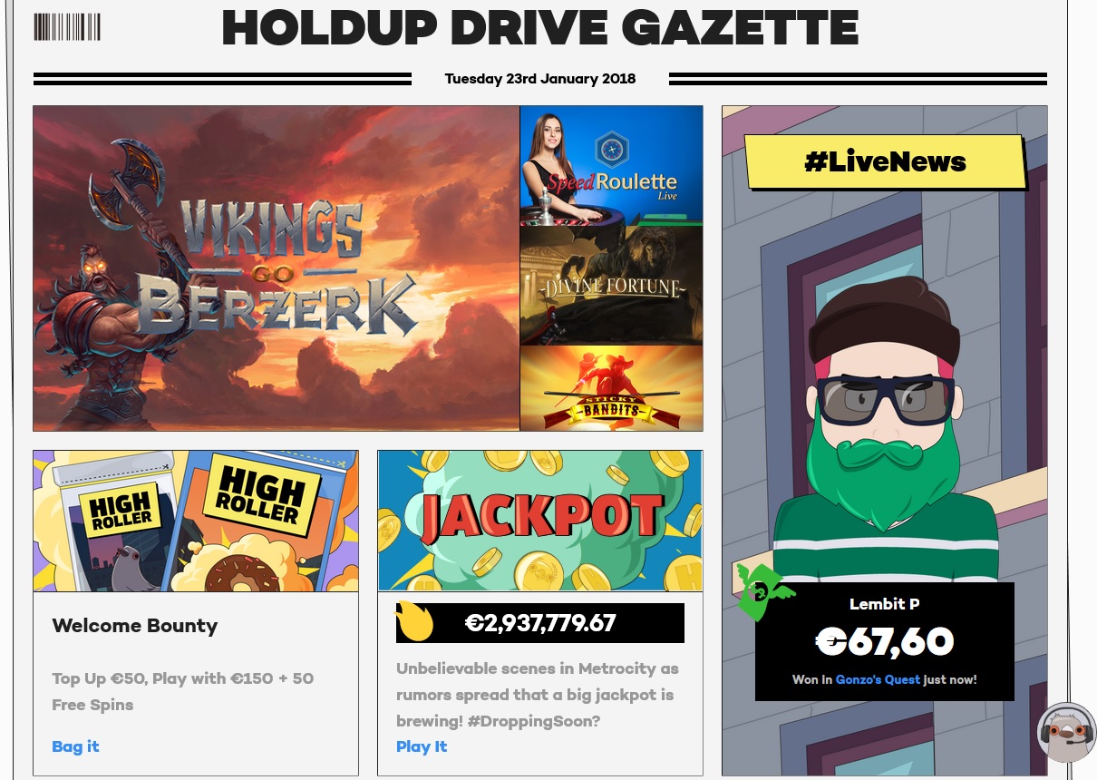 High Roller Casino Review – Gamble, Steal And Stay On The Run