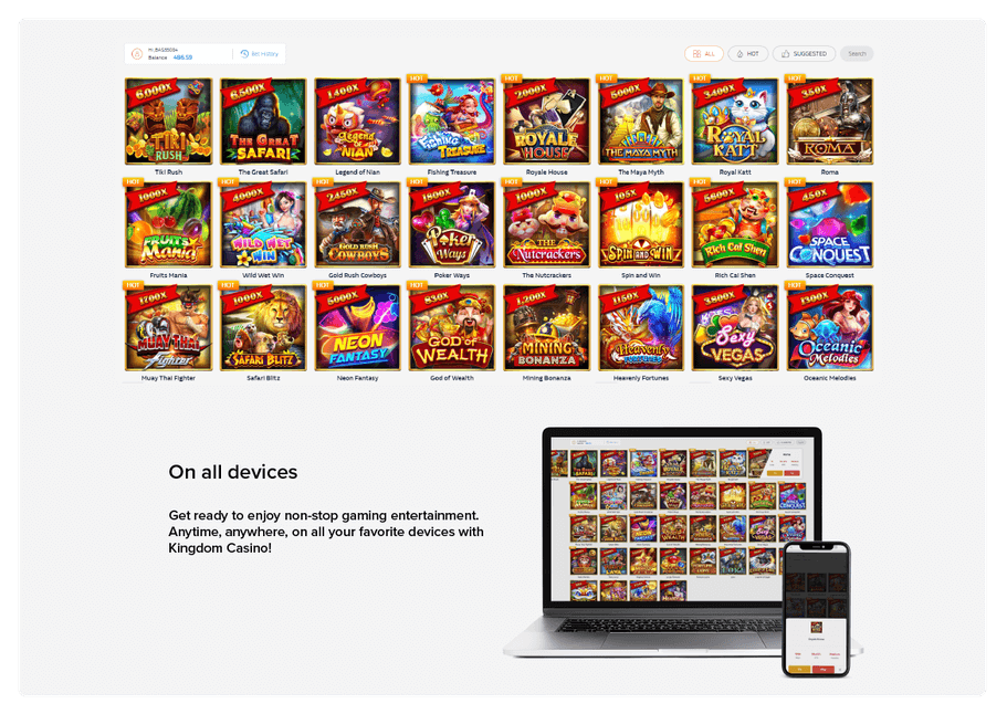 Kingdom Casino, Play Casino Slots Online at BetAnySports