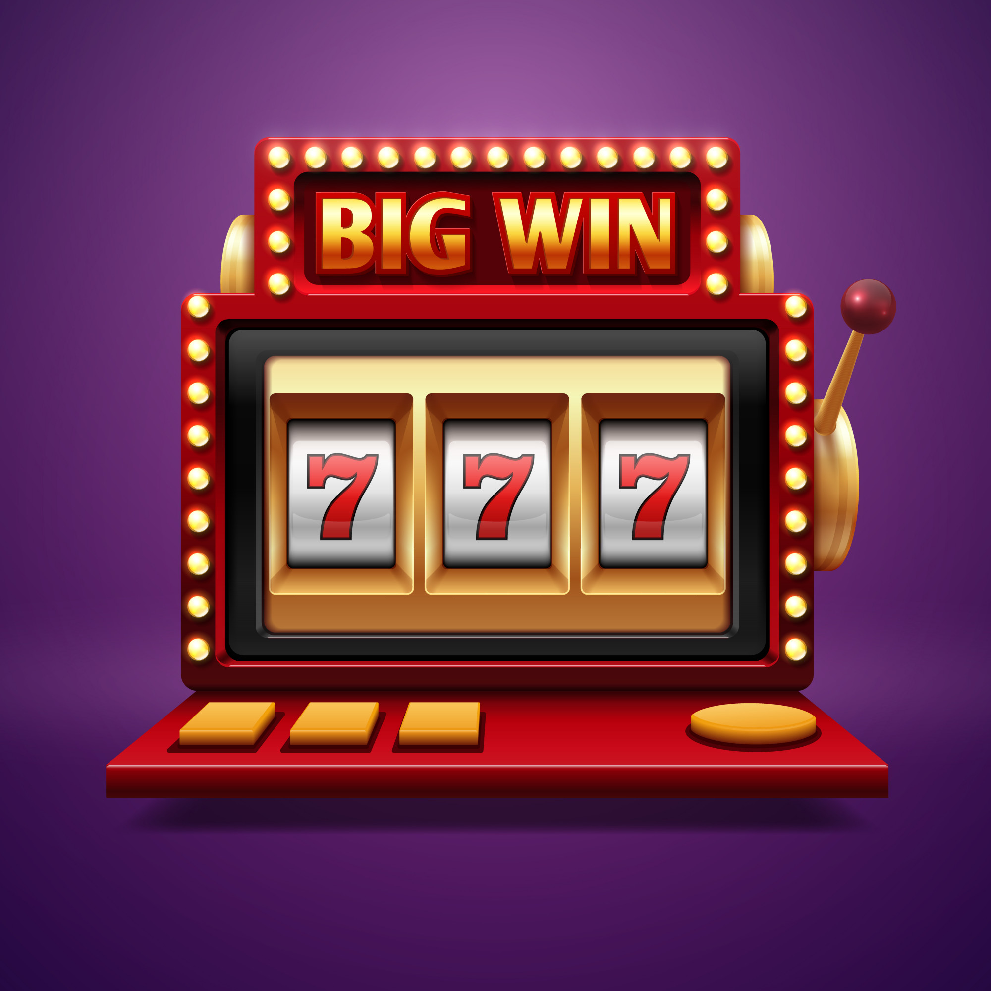 Jackpot slot-casino-maschine. vektor ein arm bandit. spielautomat für ...