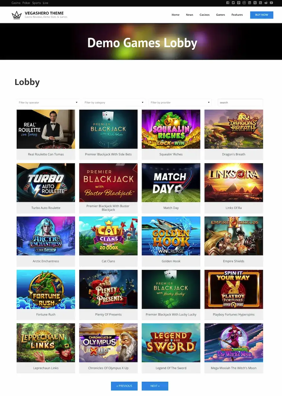 WordPress Casino Plugin, 3000+ demo slots for iGaming Affiliates