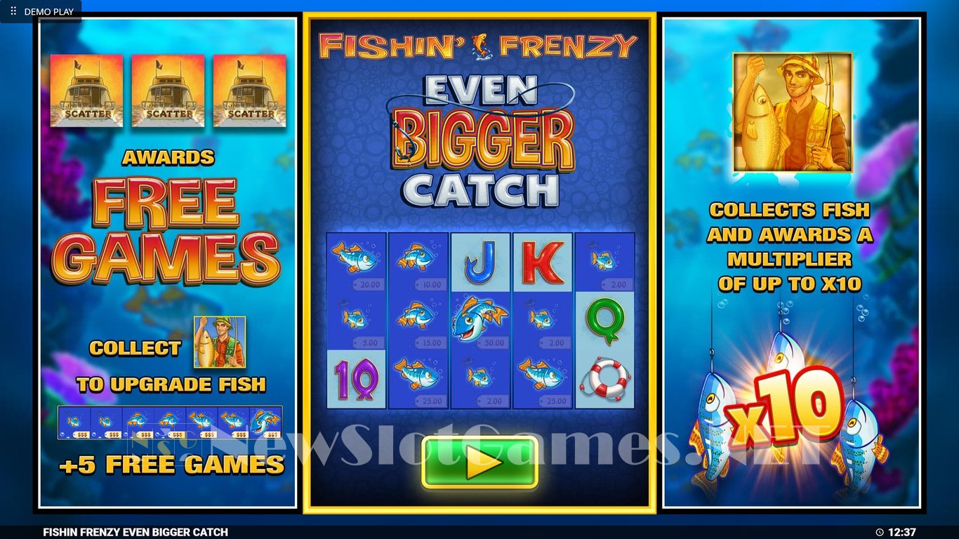 Fishin Frenzy Even Bigger Catch Slot Review & Demo by Blueprint Gaming ...