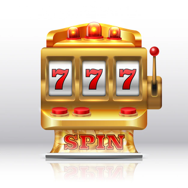 Premium Vector | 777 jackpot slot machine. golden casino spin, isolated ...