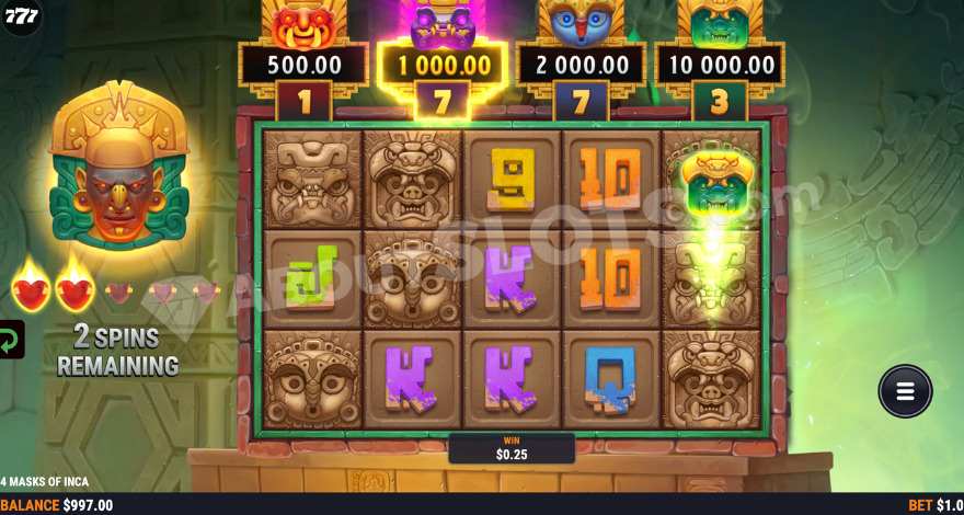 4 Masks of Inca (Foxium) Slot Review - 💎AboutSlots