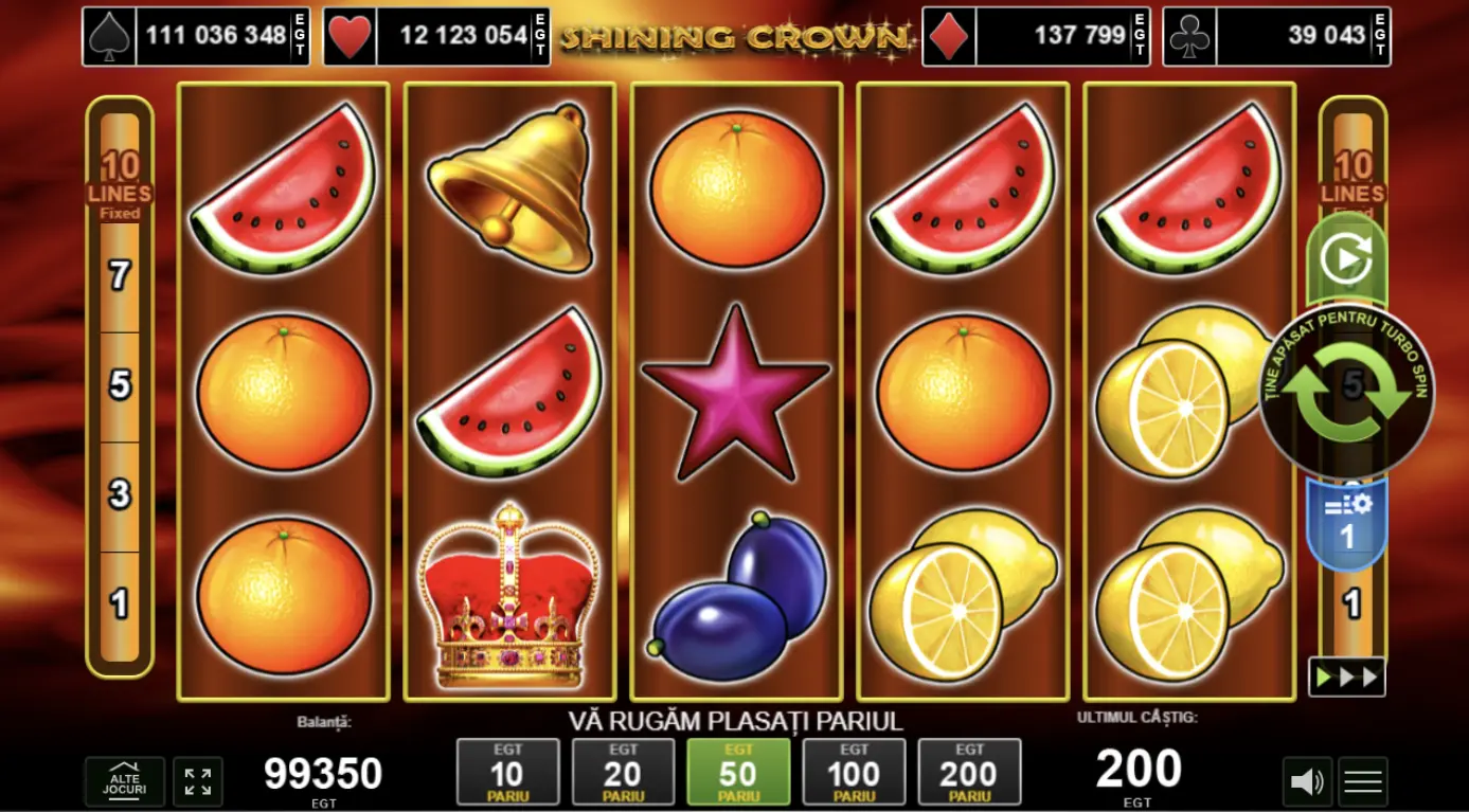 Shining Crown Demo - Prezentare, Bonus si Simboluri Speciale