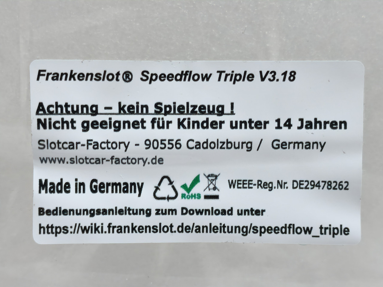 FS88965 Frankenslot FS Digital ESC Speedflow Triple V3.18 without ...