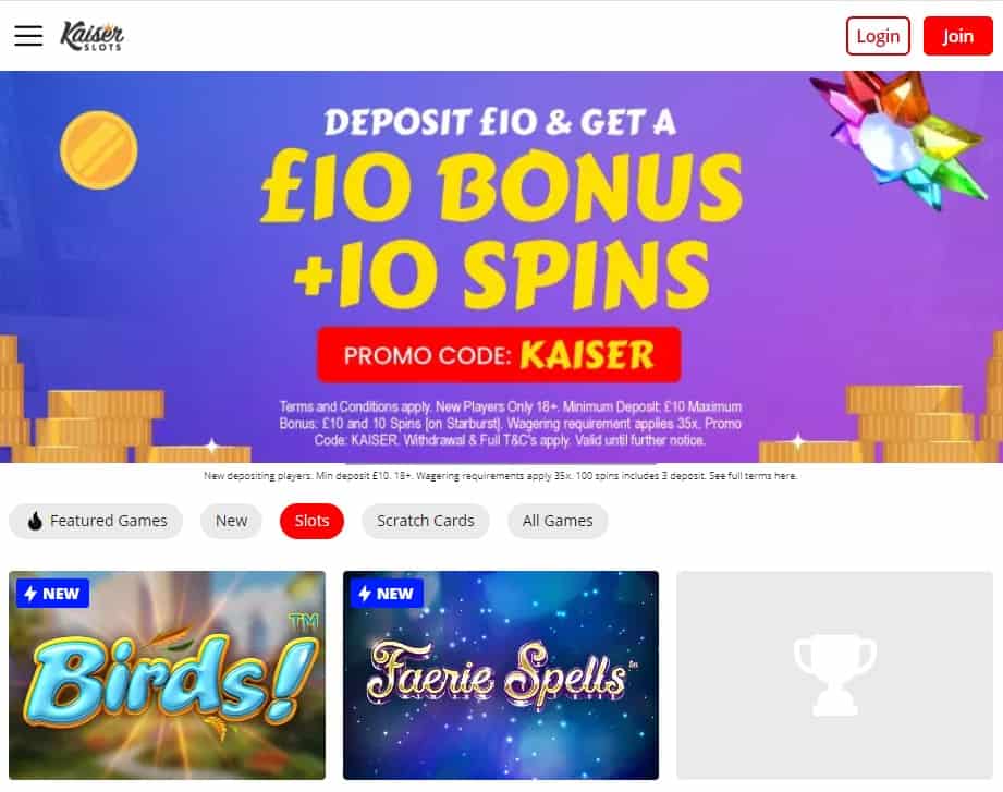 Kaiser Slots Promo Code and Casino Offer UK/2023 - British Gambler
