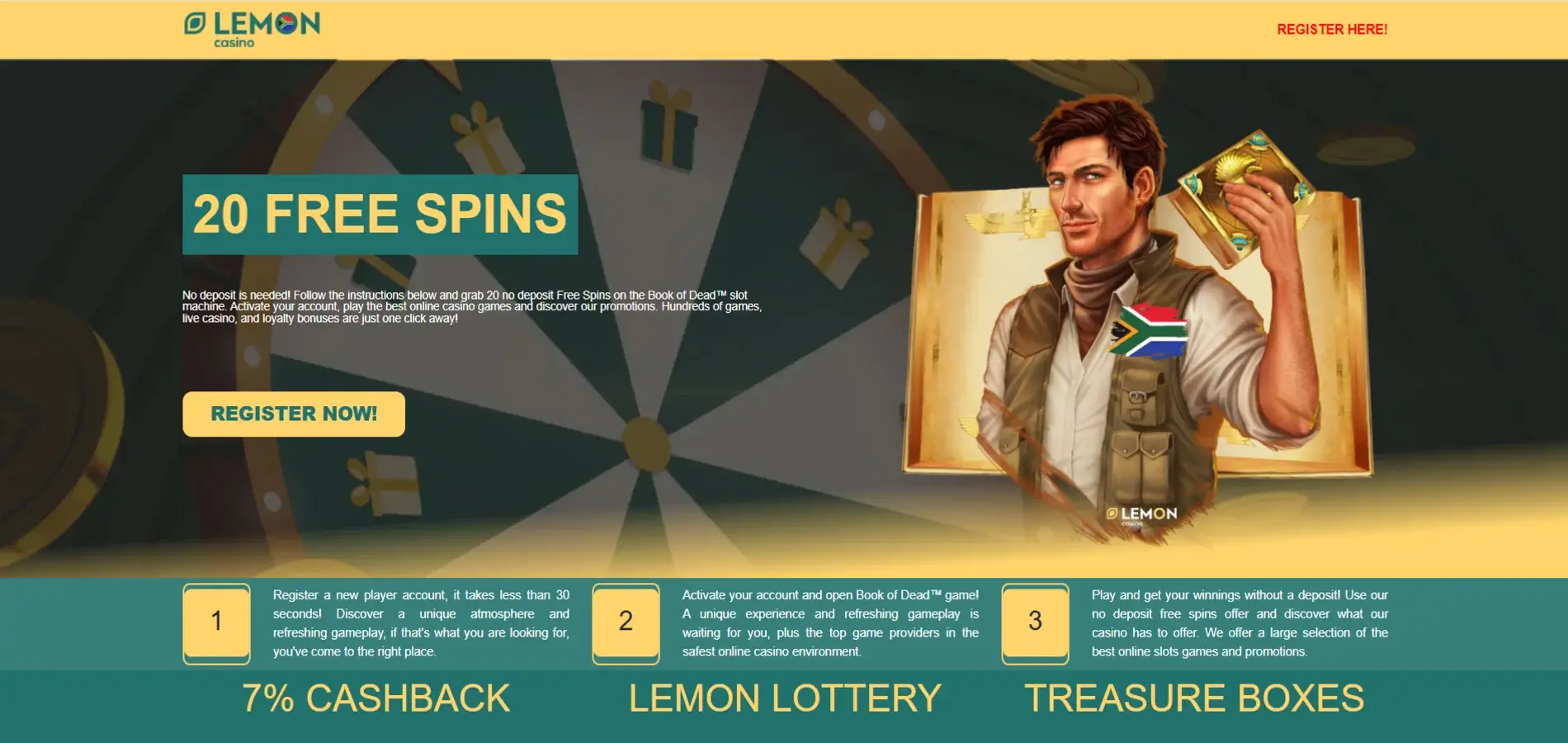 Lemon Casino Review Claim 20 FS No Deposit Bonus!