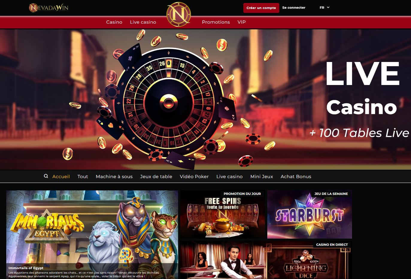 Nevada Win Casino I Avis et bonus 1 000€ + 100 Free Spins