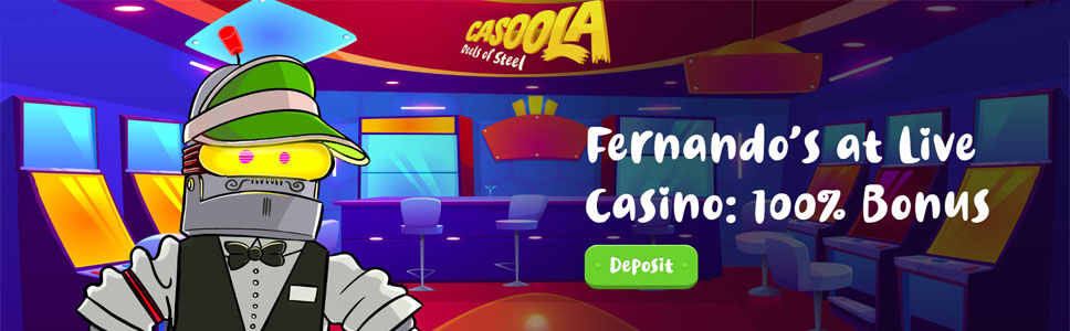 Casoola Casino 100% Live Casino Bonus of up to $100