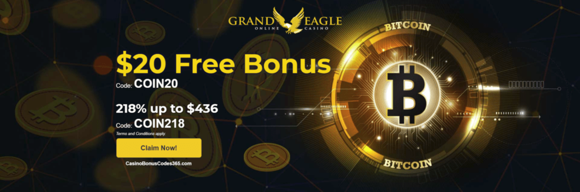 Grand Eagle Casino Special Bitcoin Promo - Casino Bonus Codes