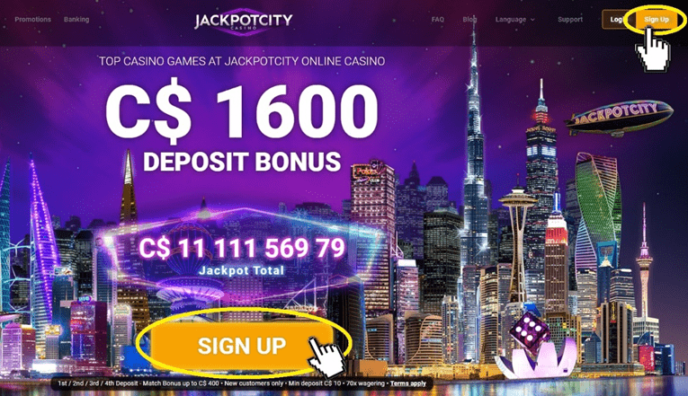 Jackpot City Login - Get $/€1600 + Free Spins
