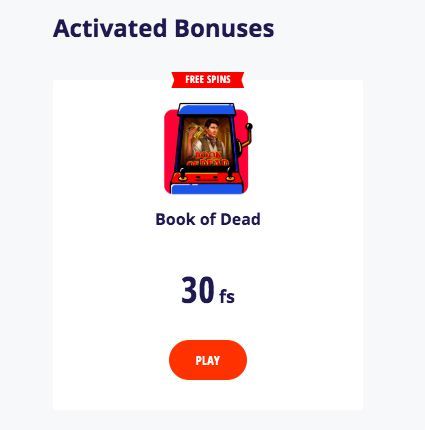 Vulkan Vegas offers 30 free spins with no deposit required