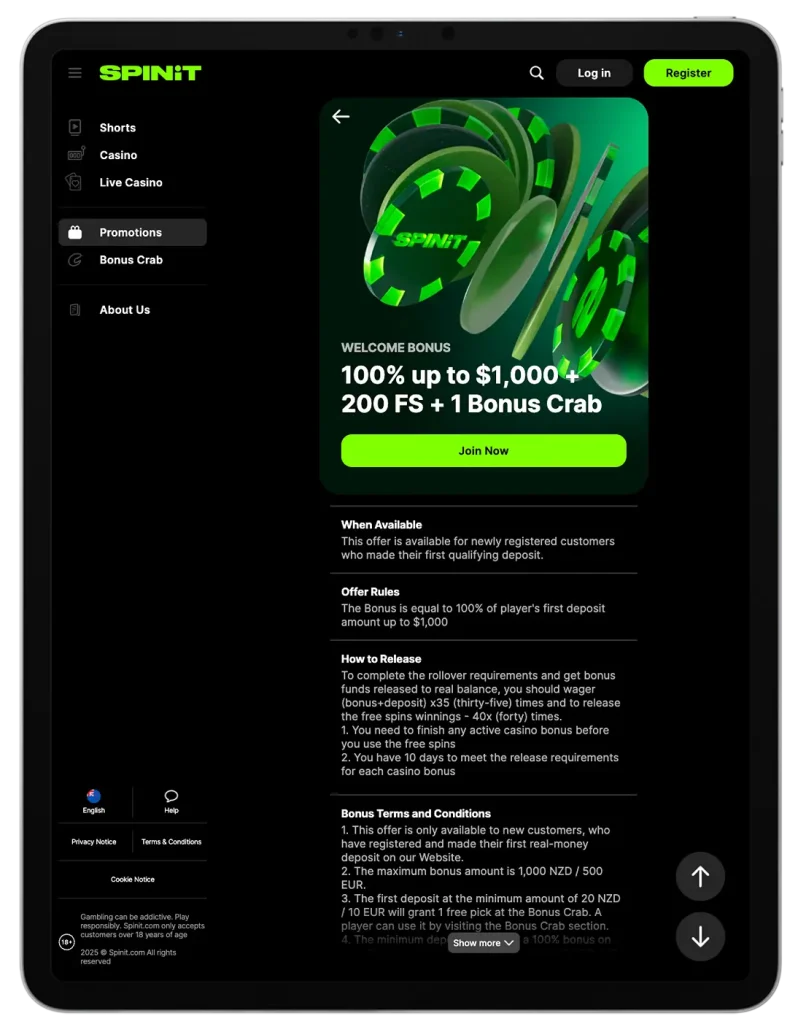 Spinit Casino Promotions with Bonuses and Free Spins for New Zealand ...