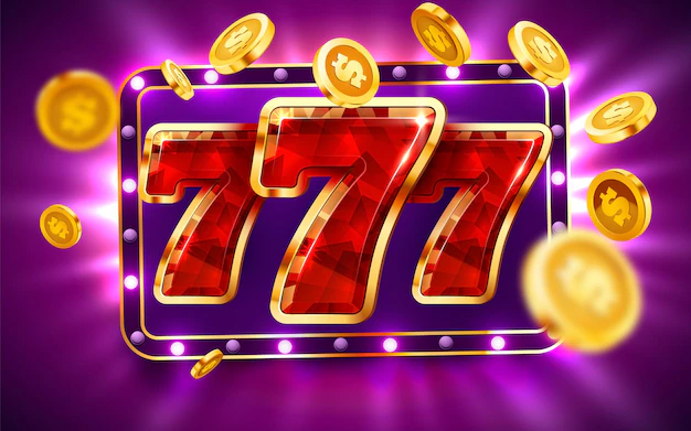 Premium Vector | Slot machine wins the jackpot 777 Big win concept ...