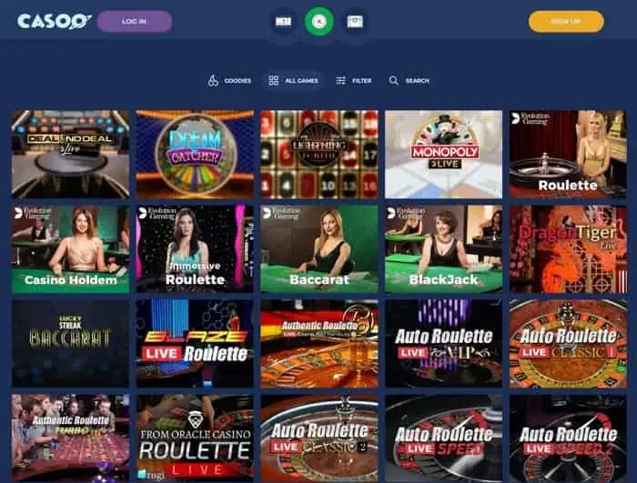 Casoo Casino 200 free spins and 2000€ bonus on registration