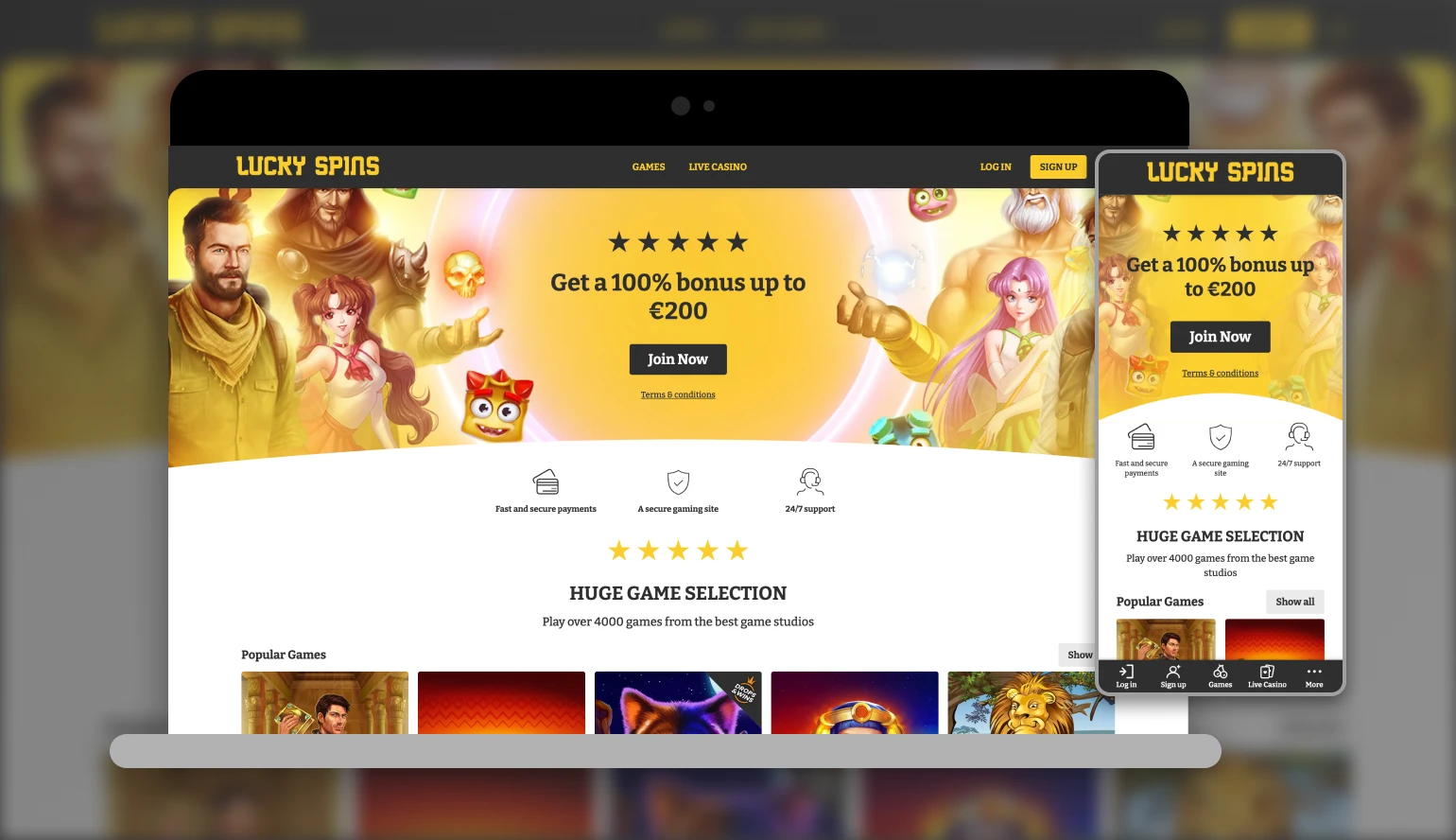 Lucky Spins Casino is listed on CasinoGrounds