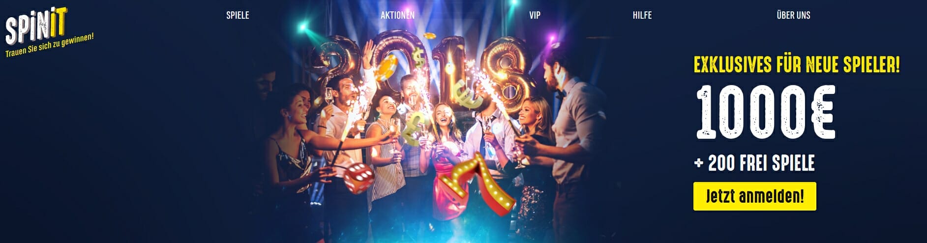 Spinit Casino Test 2025: 1.000€ Bonus + 200 Freispiele!