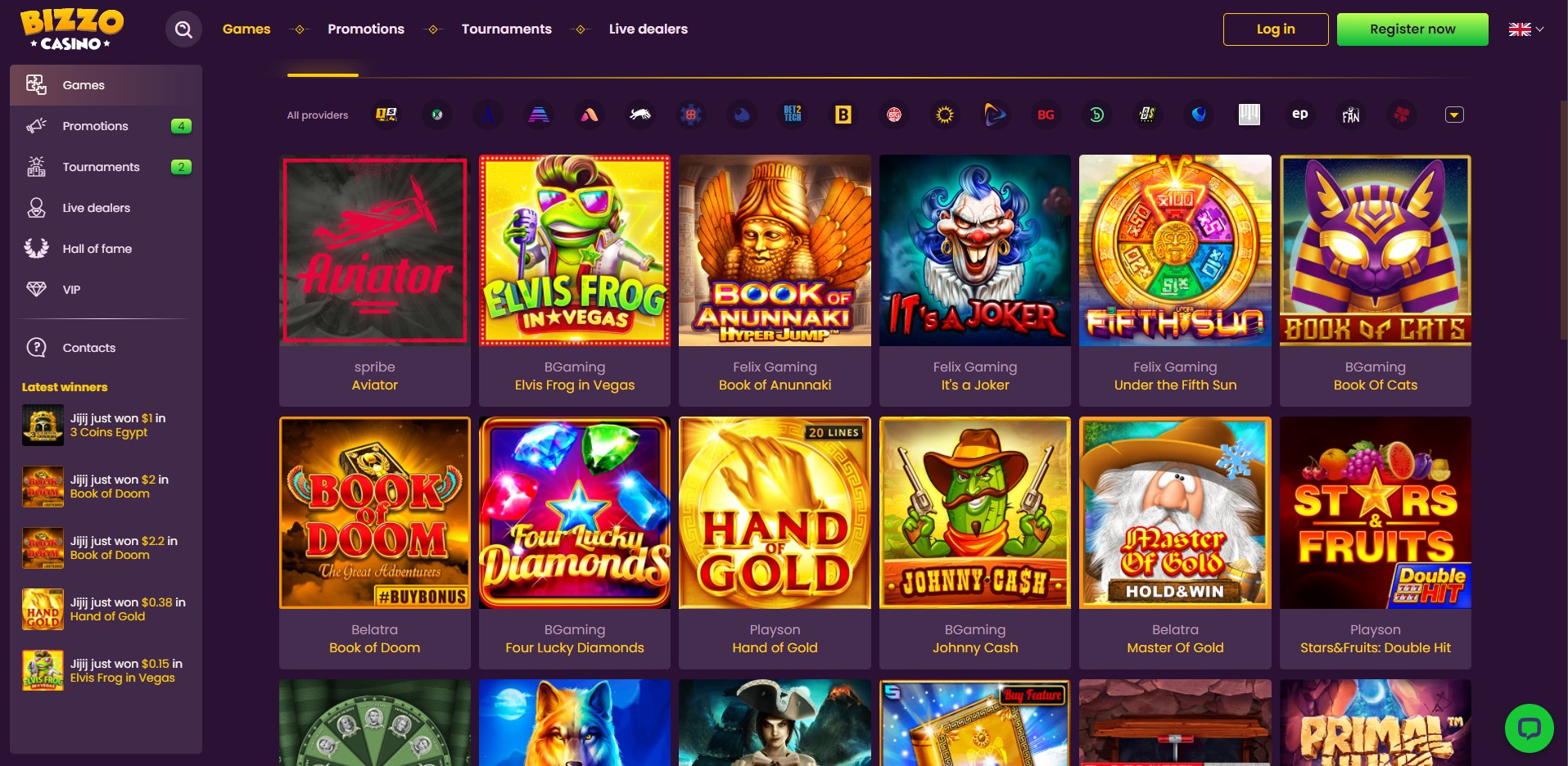 Bizzo Online Casino Review & User Ratings