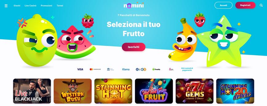 Nomini Casinò 🥇 Grandi bonus e ottime probabilità di vincita