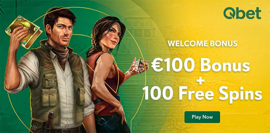 Qbet No Deposit Bonus - 10 Free Spins on the Book of Dead